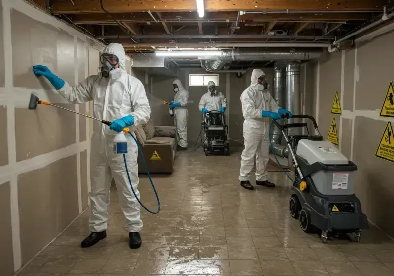 Basement Moisture Removal and Structural Drying process in Wellington, UT